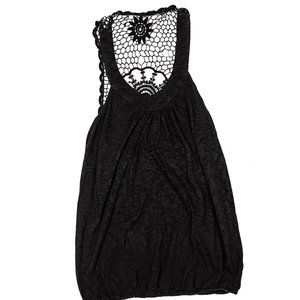 Moda International Racer back lace detail bubble hem tank